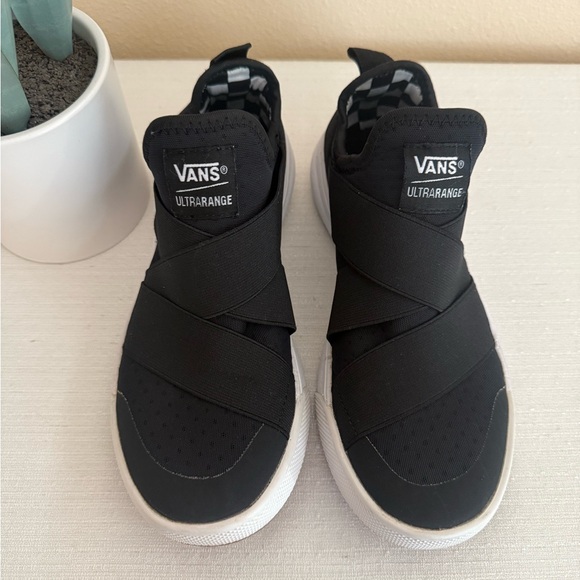 Vans UltraRange Black Mesh Slip On Sneakers women 7 men 5.5 - Picture 3 of 15